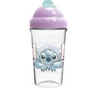 TATAWAY Bicchiere con Cannuccia Flessibile 295 ml Stitch - Tazza Disney per Bambini, Antigoccia, Sicura e Riutilizzabile - Perfetta per Scuola, Asilo, Viaggi - Design Lilo & Stitch