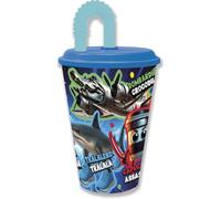 Tataway Bicchiere Sport Con Cannuccia 430 Ml Brainrot | Bicchiere Per Bambini E Tempo Libero Con Grafica Divertente, Coperchio E Cannuccia Per Scuola, Sport E Viaggio