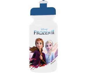 Tataway Borraccia azzurra per bambine in plastica Disney Frozen da 380 ml con chiusura antigoccia e banda antiscivolo