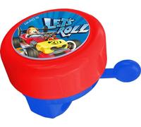 Campanello Disney Mickey Mouse per bicicletta da bambino in metallo con corpo e leva in plastica, colore azzurro