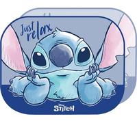 Disney Coppia tendine laterali parasole auto Lilo & Stitch bambino bambine 44 x 35 cm con grafica Stitch su fondo lilla
