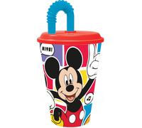 TATAWAY Disney Bicchiere rosso e azzurro per in plastica Mickey Mouse 430 ml