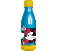 Disney Borraccia azzurra per bambini in plastica Mickey Mouse Topolino 560 ml con tappo a vite