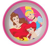 Disney ciotola rosa e bianca per bambine in plastica Principesse Cenerentola Ariel Belle con base antiscivolo