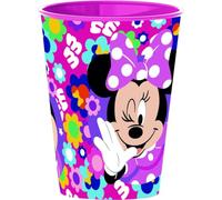 Tataway Disney Minnie Mouse - Bicchiere 260 ml Easy Minnie Bold Florals | Bicchiere in Plastica Resistente, Leggero, Lavabile in Lavastoviglie