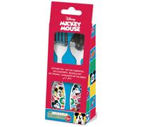 TATAWAY Disney Set 2 posate rosso per bambini in acciaio inossidabile Mickey