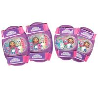 Tataway Kit Protezione Gomitiere Ginocchiere Gabby's Dollhouse Bambini - Set Protezioni per Bici, Monopattino E Pattini con Cinturini Regolabili, Imbottitura Protettiva E Design Colorato Gabby