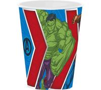 Marvel Bicchiere blu per bambini in plastica Avengers Hulk Captain America da 260 ml con beccuccio adatto per bere facilmente