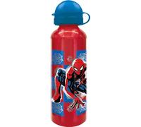 Tataway Marvel Borraccia rossa per bambini in alluminio Spiderman Uomo Ragno 530 ml con beccuccio e tappo di sicurezza