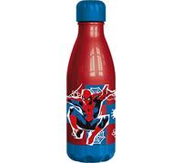 Marvel Borraccia per bambini Spiderman (Uomo Ragno) 560 ml in plastica rossa con tappo a vite