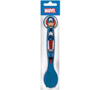 TATAWAY Marvel Set 2 posate blu per bambini in plastica Avengers Captain