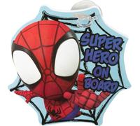 Marvel Spidey Baby on board con grafica di Spidey, forma a ragnatela e attacco a ventosa, segnale bimbo a bordo