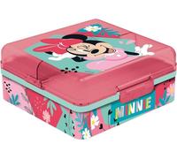 Tataway Sandwich Box Bimbe Disney Minnie Multi Scomparto, in plastica senza BPA, lavabile e riutilizzabile