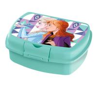 Disney Sandwich Box azzurra per bambine in plastica Frozen Elsa e Anna utile per portare la merenda fuori casa