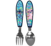 TATAWAY Set 2 Posate in Metallo Stitch Disney Forchetta e Cucchiaio Originale