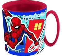 Tataway Tazza Spiderman 390 ml - Collezione Mob Rules - Utilizzabile in Microonde - Tazza Colazione in Plastica Resistente - Prodotto Ufficiale Marvel