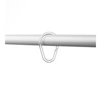 TATAY 12 anelli tenda doccia trasparenti Ø3 cm | Design universale | Plastica resistente | Montaggio facile senza attrezzi | Anelli per tende doccia made in Europa | Garanzia 5 anni