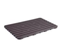 Tatay Pedana Doccia Quadrata, in Polipropilene, Finitura Effetto Legno, Antiscivolo, Protezione Solare, Con Borchie In Gomma, Marrone (Scuro), Misure 80 x 50 cm