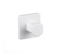 TATAY Appendiabiti Individuale della Collezione Kalo, in Zama Cromata, con Sistema di Fissaggio Adesivo 3M, Comodo e Senza Foratura. Colore Bianco, Misure: 6 x 4,6 x 6 cm