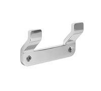 TATAY Appendino doppio della collezione Flat, in alluminio, colore argento, misure 10x2,2x5,3 cm