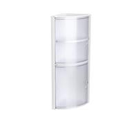 Tatay 4480101 Mensola angolare con 2 porte plastica ghiaccio 20 x 20 x 62,5 cm