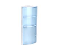 Tatay 4480100 Mensola angolare con 2 porte plastica blu traslucido 20 x 20 x 62,5 cm