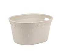 Tatay Baobab ECOHOME, Cesto portabiancheria con Coperchio, capacità 35 l, in Polipropilene, Senza BPA, in plastica Riciclata al 100%, Beige. Dimensioni: 41 x 33 x 50 cm