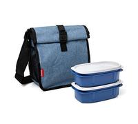 Tatay Urban Food Roll & Go, Borsa Termica Porta Pranzo, 4.2 L Capacità, con 2 Contenitori Alimentari di 0.5L senza BPA, Blu (Denim Blue), 22 x 11 x 22.5 cm
