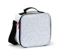 TATAY Urban Food Casual, Borsa Termica Porta Pranzo, 3L Capacità, con 4 Contenitori Alimentari, 2 x 0.5 L, 2 x 0.2 L, senza BPA, Blu Pastello Geometrico 22.5 x 10 x 22 cm