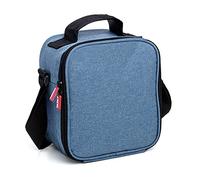 Tatay Urban Food Casual - Borsa Termica Porta Pranzo, 3L Capacità, con 2 Contenitori Alimentari di Vetro 0.57L. Denim Blue, 22 x 12 x 21,5 cm