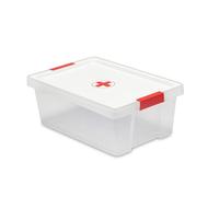 TATAY Cassetta di pronto soccorso con coperchio, capacità 7 l, con manici, coperchio 100% materiali riciclati, senza BPA, misure 25 x 36 x 13 cm, bianco