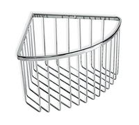 TATAY 6606600 Krom-Cesto portaoggetti ad Angolo, Inox/Ottone latone, Argento, Taglia Unica