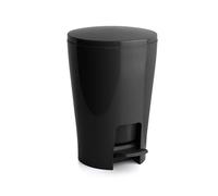 TATAY Cestino Bagno 5L con Pedale | Secchio Interno con Manico | Design Pratico e Facile da Pulire | Plastica di Alta Qualità e Resistente | 19 x 21 x 28,2 cm - Modello Diabolo - Nero