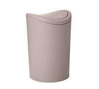TATAY Cestino Bagno 6L con Coperchio Basculante | Design Compatto e Moderno | Plastica Resistente e Facile da Pulire | Prodotto in Spagna con Capacità 6L | 19 x 19 x 28 cm - Modello Standard - Taupe