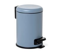 TATAY Cestino da Bagno con Pedale in acciaio inossidabile con pedale, Capacità 3L, Interno rimovibile, Chiusura ammortizzata, Senza BPA, Colore blu. Misure 17,5 x 22,5 x 25 cm