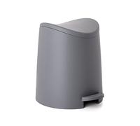 TATAY Pattumiera da bagno con pedali capacità standard da 3 litri, polipropilene, senza BPA, grigio. Misure 17,5 x 22,5 x 25 cm