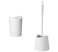 TATAY Cestino Bagno e Scopino Bagno WC | Cestino Bagno Bianco con Coperchio Basculante | Capacità 6L | Scopino Bagno WC Bianco | Set Resistente, 100% Riciclabile e con Materiali ad Alta Resistenza