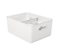TATAY Set di 4 Cestino Portaoggetti Baobab (1 x 15L, 1 x 5L, 2 x 1,5L), in Polipropilene, Senza BPA, Bianco