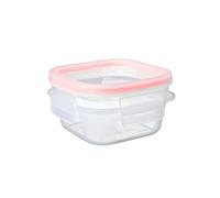 Tatay Clip Safe - Contenitore ermetico quadrato da 0,3 l con chiusura a linguetta. Rosso