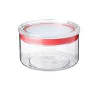 Tatay Barattolo da cucina, 0,5 l di capacità, ermetico, privo di BPA, adatto per lavastoviglie, trasparente, rosso, dimensioni: 12,5 x 12,5 x 8 cm