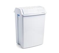 TATAY 1100901 - Cestino con Coperchio Basculante, plastica, Bianco, 49 l