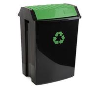 TATAY Pattumiera per Umido Differenziata, Capacità 50 litri, Coperchio Inclinabile, Polipropilene, senza BPA, Protezione Solare Raggi UV, Verde. Misura 40,5 x 33,5 x 57,5 cm