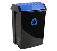 TATAY Pattumiera per Umido Differenziata, Capacità 50 litri, Coperchio Inclinabile, Polipropilene, senza BPA, Protezione Solare Raggi UV, Blu. Misura 40,5 x 33,5 x 57,5 cm