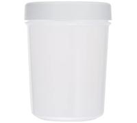 TATAY-Contenitore per alimenti con chiusura a vite, rotonda, 0,4 L, in plastica, 8,5 x 8,5 x 11,5 cm, Plastica, bianco, 0.4L