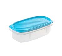 TATAY Contenitore per Alimenti, Ermetico, capacità 0,5L, Coperchio a Scatto Flessibile, Senza BPA, Adatto al microonde e alla lavastoviglie, Blu. Dimensione: 18,4 x 9,7 x 6,1 cm