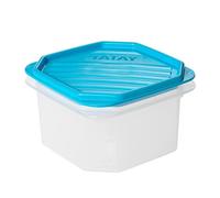 TATAY Contenitore per Alimenti, Ermetico, capacità 0,6L, Coperchio a Scatto Flessibile, Senza BPA, Adatto al microonde e alla lavastoviglie, Bianco. Dimensione: 12 x 12 x 7,5 cm