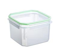 Tatay quadrato contenitore con click clack, 2.9 l, trasparente verde, 18.8 x 18.8 x 12.7 cm
