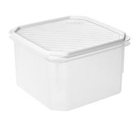 TATAY Contenitore per Alimenti, Ermetico, capacità 2.9L, Coperchio a Scatto Flessibile, Senza BPA, Adatto al microonde e alla lavastoviglie, Bianco. Dimensione: 18,5 x 18,5 x 12,2 cm