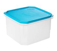 TATAY Contenitore per Alimenti, Ermetico, Capacità 2.9L, Coperchio a scatto flessibile, senza BPA, Adatto al microonde e alla lavastoviglie, Blu. Dimensione: 18,5 x 18,5 x 12,2 cm