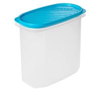 TATAY Contenitore per Alimenti, Ermetico, capacità 2L, Coperchio a Scatto Flessibile, Senza BPA, Adatto al microonde e alla lavastoviglie, Blu. Dimensione: 18,4 x 9,7 x 17,8 cm